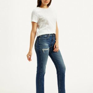 Women's Blue Wedgie Straight Fit High Rise Jeans